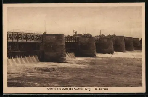 AK Amfreville-sous-les-Monts, La Barrage