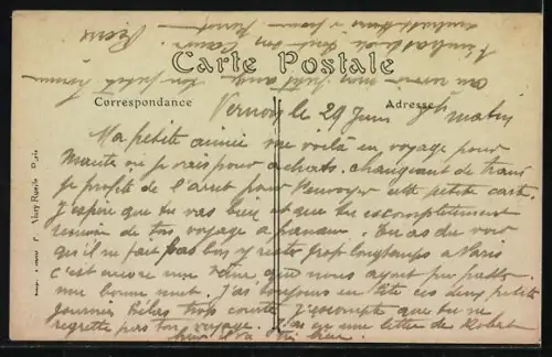 AK Vernon, La Seine en amont