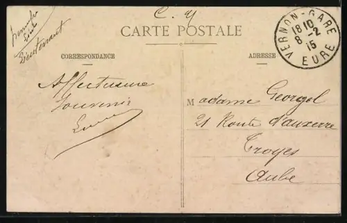 AK Vernon /Eure, Promenade en Seine