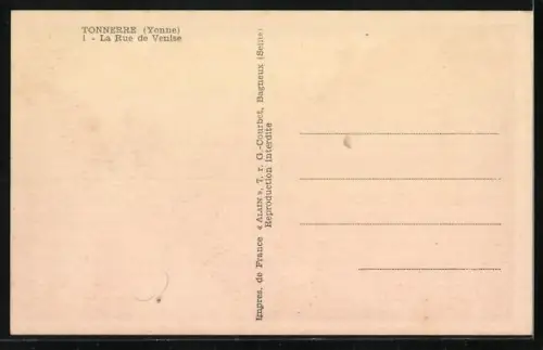 AK Tonnerre, La Rue de Venise