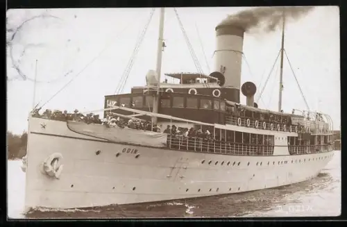 Foto-AK Max Dreblow, Stettin: Passagierschiff Odin