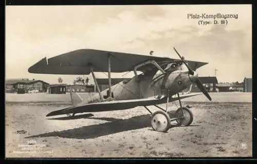 Foto-AK Sanke Nr. 1074: Pfalz-Kampfflugzeug Type D. III.
