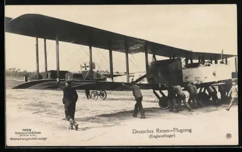 Foto-AK Sanke Nr.1039: Deutsche Riesen-Flugzeuge (Englandflieger)