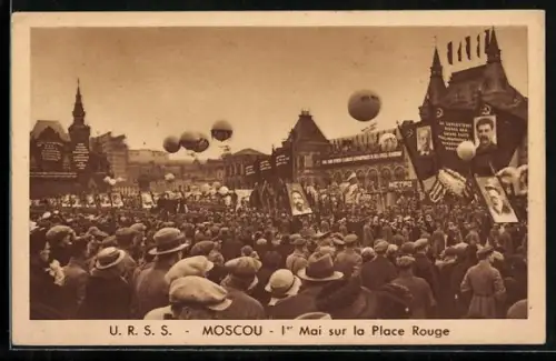 AK Moscou, 1er Mai sur la Place Rouge, Arbeiterbewegung