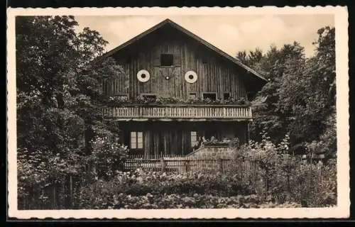 AK Passau, Forsthaus Schönplatz mit Grünanlagen