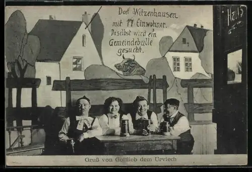 AK Dresden, Neumann`s Konzerthaus, Inh. Gustav Hanicke, Gottlieb das Urviech