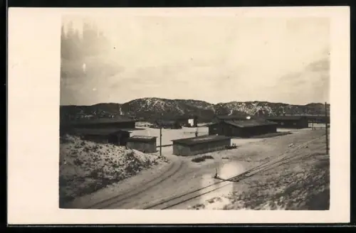 Foto-AK Hörnum, Teilansicht der Kaserne