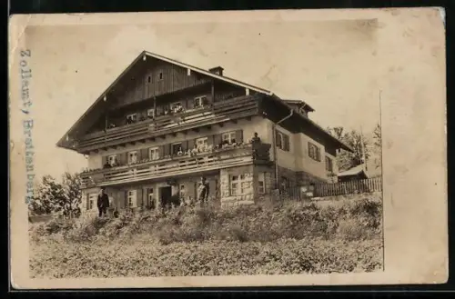 Foto-AK Breitenberg /Ndb., Zollamt mit Zollbeamten