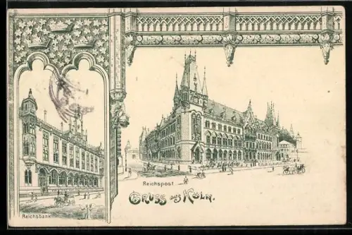 AK Köln, Reichspost und Reichsbank