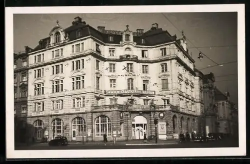 Foto-AK München, Gaststätte Neptun, Kreuzung Steinsdorferstrasse und Zweibrückenstrasse
