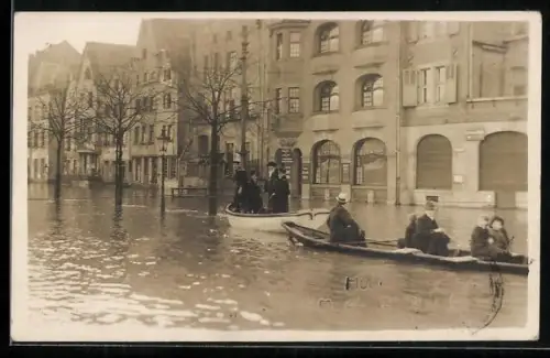 Foto-AK Köln, Hochwasser im Dezember 1919