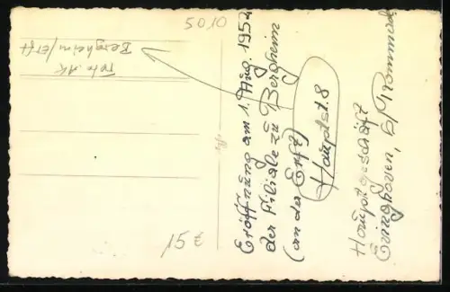 Foto-AK Bergheim /Erft, Eröffnung Geschäftsfiliale in Bergheim, Hauptstrasse 8, 1952