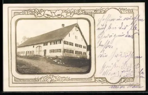 Foto-AK Egg / Günz, Gehöft