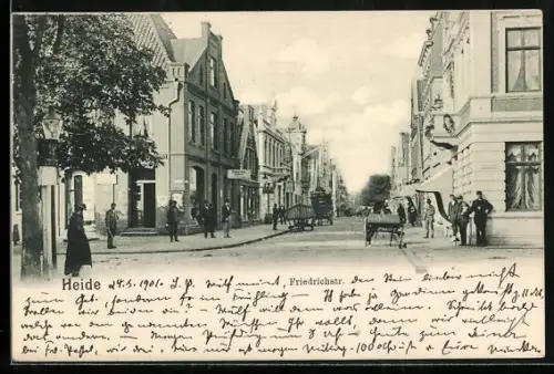 AK Heide / Holstein, Blick in die Friedrichstrasse
