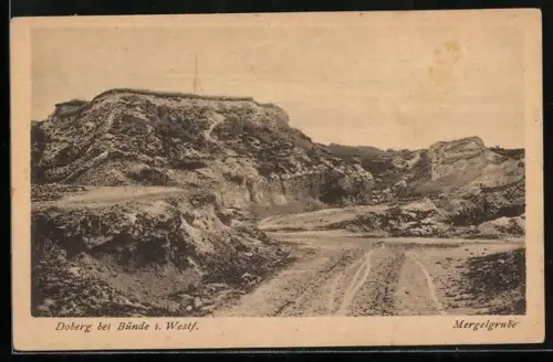 AK Bünde i. Westf., Mergelgrube Doberg, Steinbruch