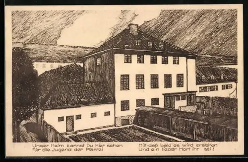 Künstler-AK München, Katholisches Jugendheim St. Anna