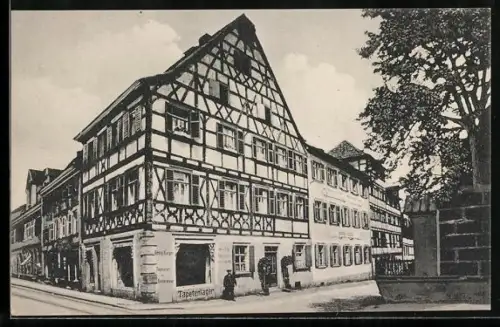 AK Bamberg, Tapetenlager von Georg Bürger an der Unteren Sandstrasse 2