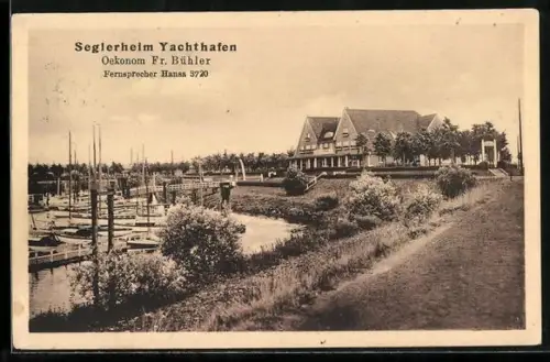 AK Hamburg-Finkenwerder, Seglerheim am Yachthafen
