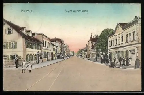 AK Pfersee, Blick in die Augsburgerstrasse