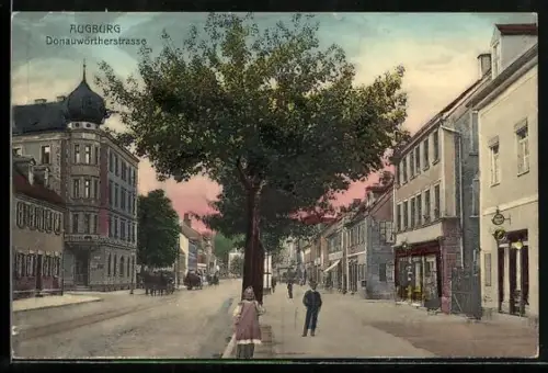 AK Augsburg, Partie in der Donauwörtherstrasse