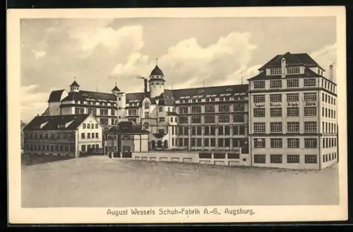 AK Augsburg, August Wessels Schuh-Fabrik A.G.