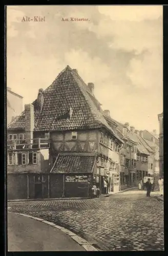 AK Kiel, Strassenpartie am Klütertor, Alt-Kiel