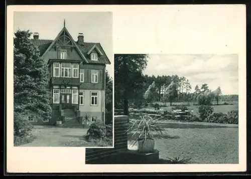 AK Gailhof über Schwarmstedt, Gasthaus Mohmühle, Exterieur und Grünanlagen