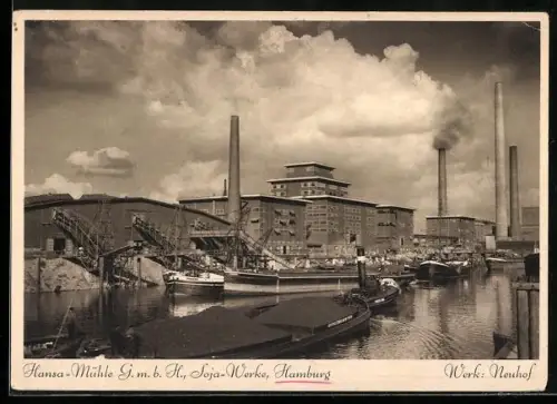 AK Neuhof / Wilhelmsburg, Soja-Werke der Hansa-Mühle GmbH