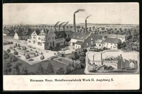 AK Augsburg, Hermann Mayr Metallwarenfabrik Werk II