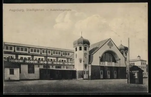 AK Augsburg, Ausstellungshalle im Stadtgarten