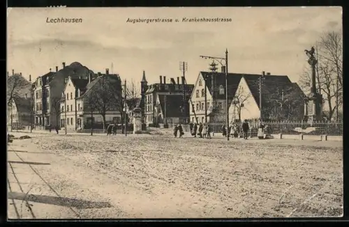 AK Lechhausen, Augsburgerstrasse und Krankenhausstrasse