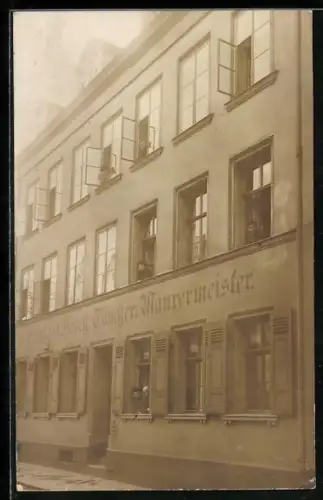 Foto-AK Nürnberg, Tüncher- und Maurermeister Leonard Hösch