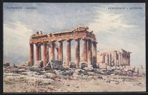 Künstler-AK Athenes, Parthenon