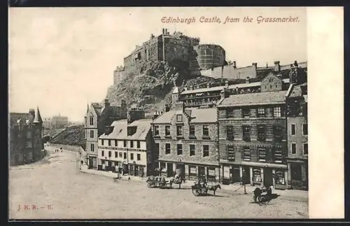 AK Edinburgh, View of the Castle from the the Grassmarket