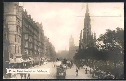 AK Edinburgh, Princess Street, looking East