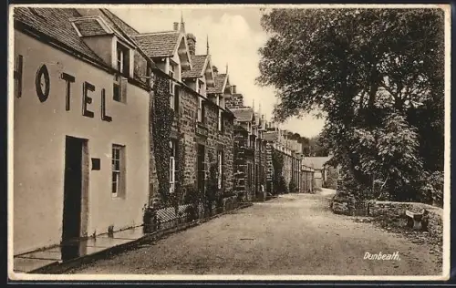 AK Dunbeath, Street scene with hotel