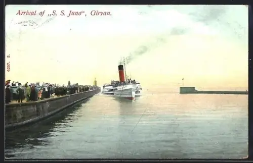 AK Girvan, Arrival of sidewheel-steamer Juno
