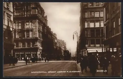 AK Glasgow, Sauchiehall Street, looking East, tramway