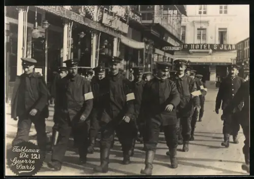 Fotografie deutsche Briefträger / Postboten marschieren durch Brüssel um den belgischen Kollegen zu helfen