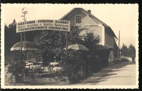 Fotografie unbekannter Fotograf, Ansicht Gmunden, Hotel / Pension am Traunfall