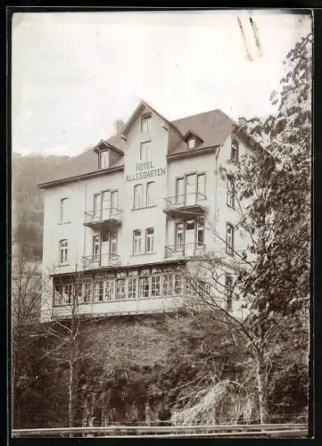 Fotografie N. R. Scharbach, Brodenhach, Ansicht Bad Bertrich, das Hotel Alleegarten