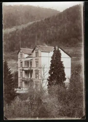 Fotografie N.R. Scharbach, Bridenbach, Ansicht Bad Bertrich, Blick zur Villa Concordia