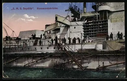 AK Kommandobrücke des Kriegsschiffes S.M.S. Seydlitz