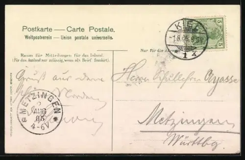 AK Torpedoboote der Kaiserlichen Marine, Kriegsschiff