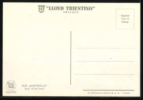 AK Passagierschiff Australia des Lloyd Triestino