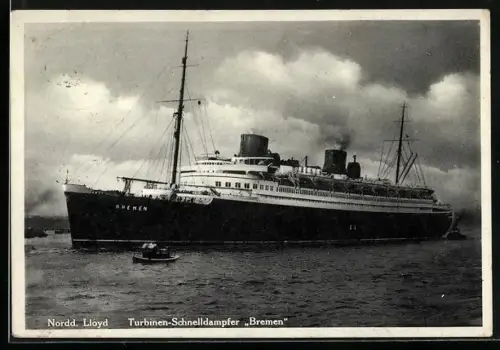 AK Passagierschiff Bremen des Norddeutschen Lloyd