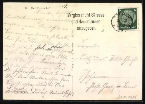 AK KDF-Passagierschiff Der Deutsche auf See