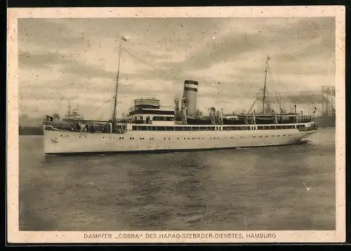 AK Passagierschiff Cobra des HAPAG-Seebäder-Dienstes