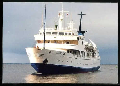AK Passagierschiff Citania beim Ansteuern des Hafens