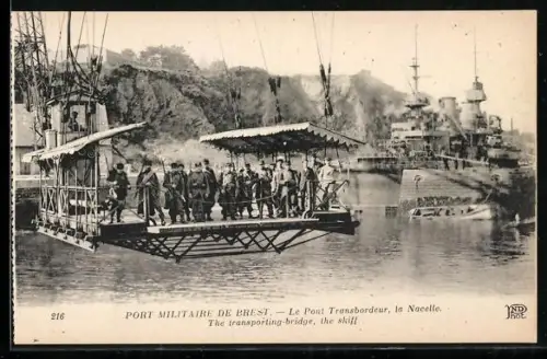 AK Brest, Port Militaire, Le Pont Transbordeur, la Nacelle